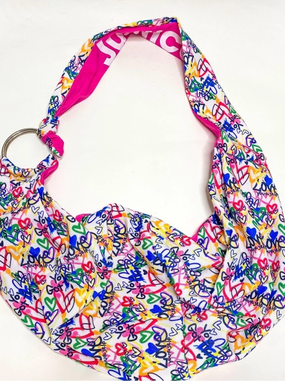 Graffiti Love Yourself Sport Sling Nylon Bag - Picture 7 of 12